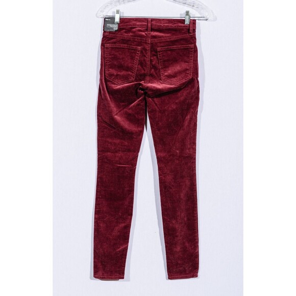 NWT Gap 1969 Modern Stretch Sz 25r True Skinny Maroon Corduroy Slacks Pants - Picture 2 of 3
